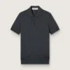 Chemise d’homme à manches courtes en laine mérinos grise