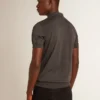 Chemise d’homme à manches courtes en laine mérinos grise