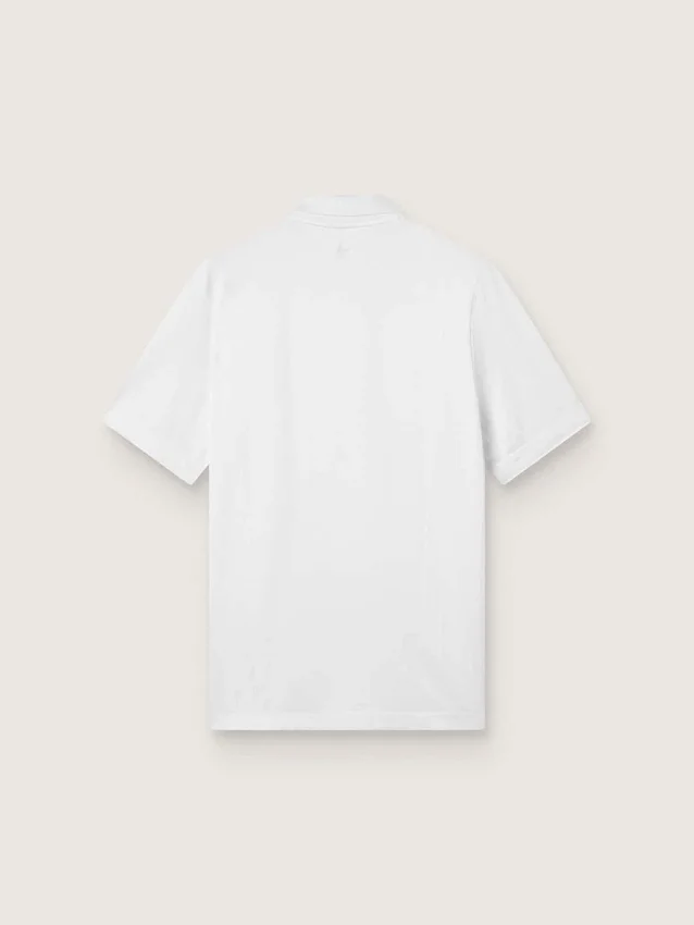 Chemise de sport blanche à fermeture éclair pour homme