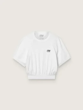 Chemise de sport court blanche pour femme
