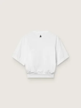 Chemise de sport court blanche pour femme