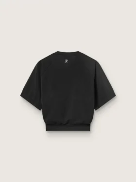 Chemise de sport court noire pour femme