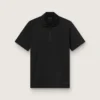 Chemise de sport noire à fermeture éclair pour homme