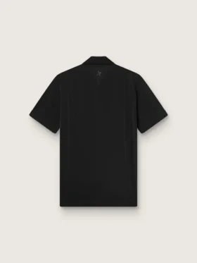 Chemise de sport noire à fermeture éclair pour homme