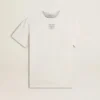 Chemise en coton blanc délavé pour femme avec inscription noire