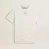 Chemise en coton blanc délavé pour homme avec lettrage noir