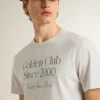 Chemise en coton blanc pour homme avec imprimé vert