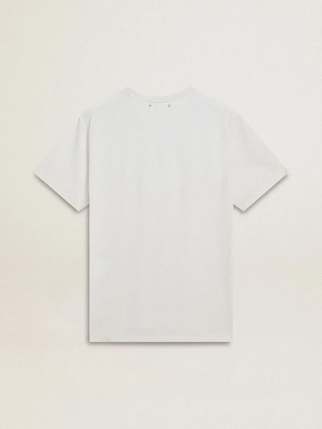 Chemise en coton blanc pour homme avec imprimé vert