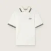 Chemise en coton blanche pour homme avec motif jacquard ajouré