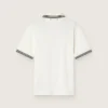 Chemise en coton blanche pour homme avec motif jacquard ajouré