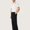 Chemise en coton blanche pour homme avec motif jacquard ajouré