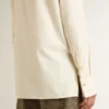 Chemise en coton couleur crème pour femme avec broderies florales