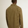 Chemise en coton couleur olive pour homme