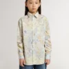 Chemise en coton pour fille à imprimé floral multicolore