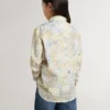Chemise en coton pour fille à imprimé floral multicolore
