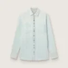 Chemise en denim délavé pour homme avec clous martelés