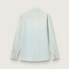 Chemise en denim délavé pour homme avec clous martelés