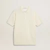 Chemise en maille jacquard blanche pour homme