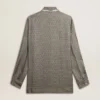 Chemise femme en soie mélangée à de la viscose, verte, à motif floral