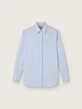 Chemise femme à fines rayures