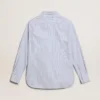 Chemise femme à fines rayures