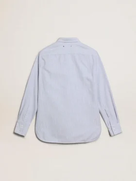 Chemise femme à fines rayures