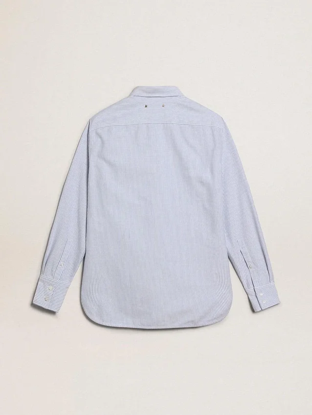 Chemise femme à fines rayures