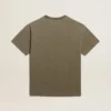 Chemise femme vert olive avec lettrage doré
