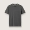 Chemise gris anthracite pour femme avec cristaux