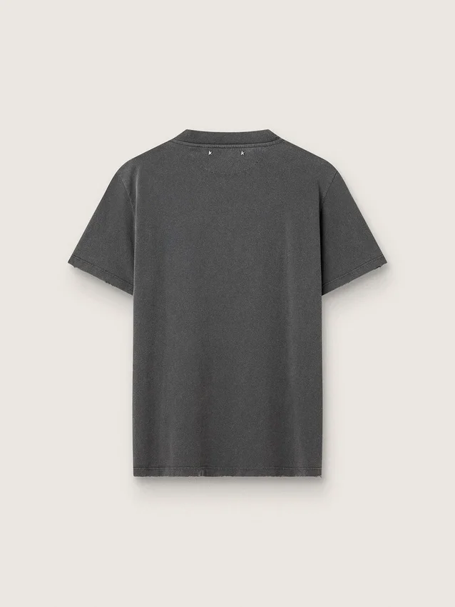 Chemise gris anthracite pour femme avec cristaux