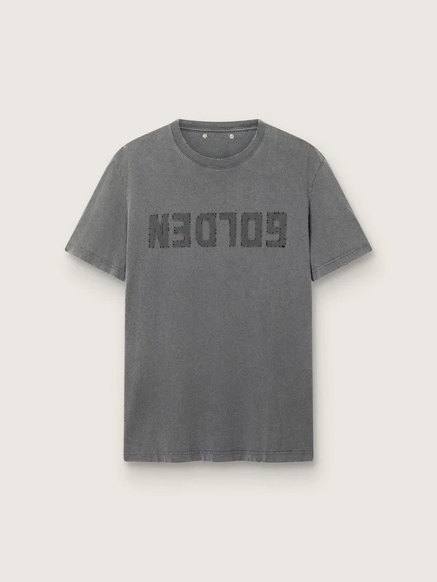 Chemise gris anthracite pour homme avec effet vieilli