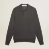 Chemise à manches longues pour homme en laine mérinos grise