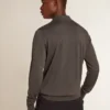 Chemise à manches longues pour homme en laine mérinos grise