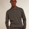 Chemise à manches longues pour homme en laine mérinos grise