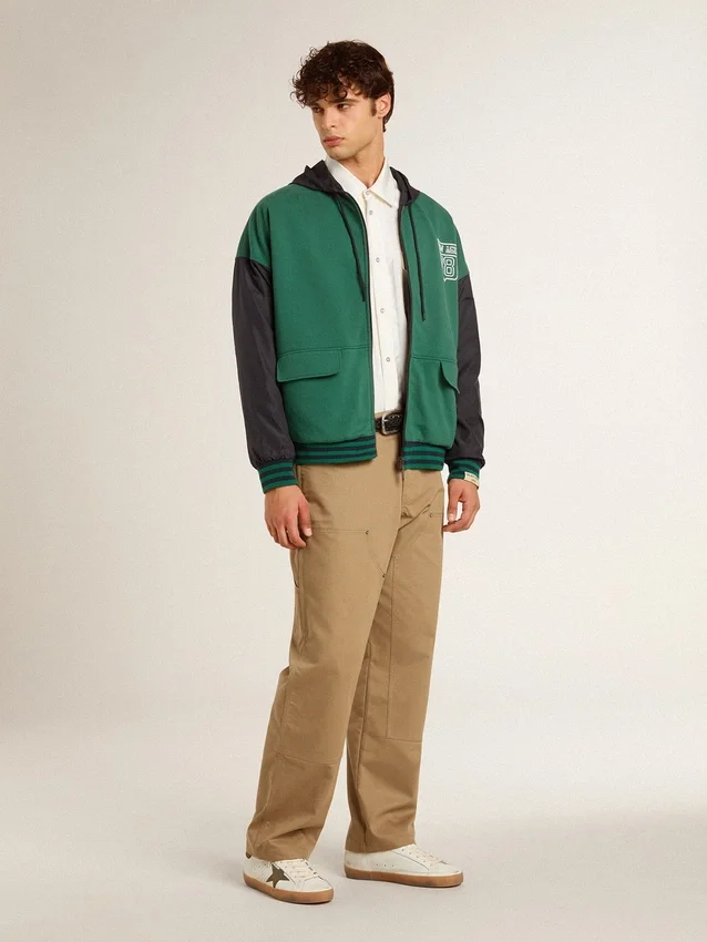 Chemise oversize pour homme, effet « worn-white », à rayures verticales