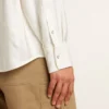 Chemise oversize pour homme, effet « worn-white », à rayures verticales