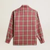 Chemise pour femme avec broderie à carreaux roses, sable et gris