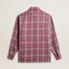 Chemise pour femme avec broderie à carreaux roses, sable et gris