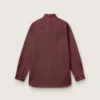 Chemise pour femme en denim bordeaux