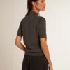Chemise pour femme en laine mérinos anthracite