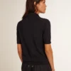 Chemise pour femme en laine mérinos bleu marine