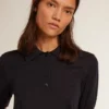 Chemise pour femme en laine mérinos bleu marine