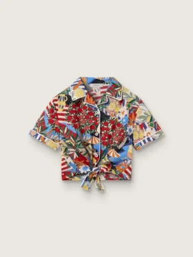 Chemise pour fille à imprimé multicolore
