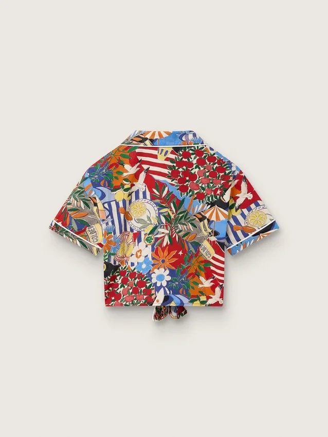 Chemise pour fille à imprimé multicolore