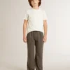 Chemise pour garçon de couleur crème avec logo en relief
