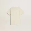 Chemise pour garçon de couleur crème avec logo en relief