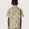 Chemise pour garçon « Journey » en toile de coton à imprimé floral vert et blanc
