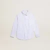 Chemise pour garçon à rayures bleu clair