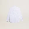 Chemise pour garçon à rayures bleu clair