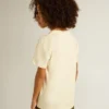 Chemise pour garçons blanche délavée avec lettrage multicolore